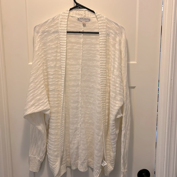 Open front cream cardigan - long length - Picture 1 of 5